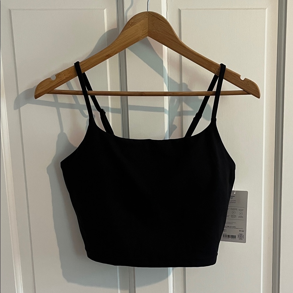 Athleta Scoop Crop Bikini Top Medium A-C in Black med m